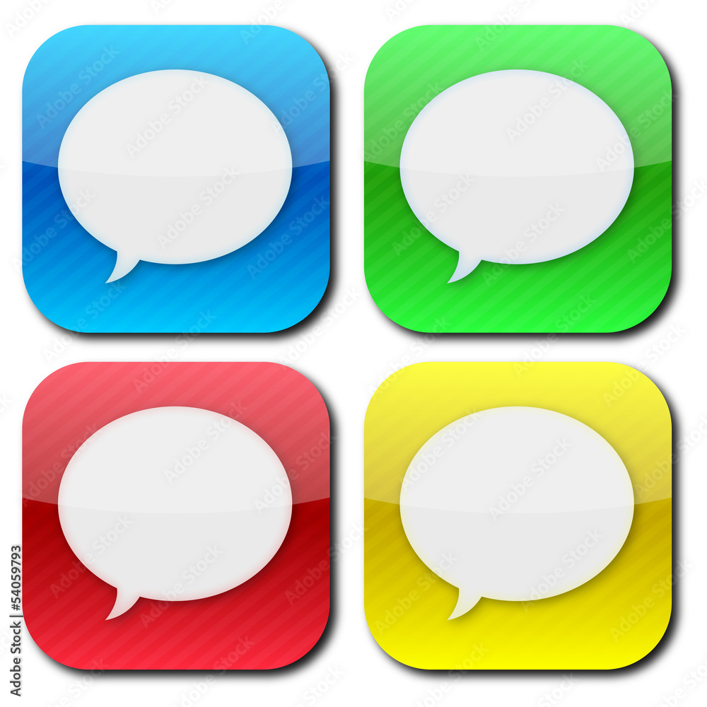 Speech bubble buttons Speech bubble buttons