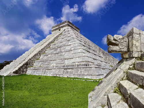 Mayan pyramid, Mexico #54060394