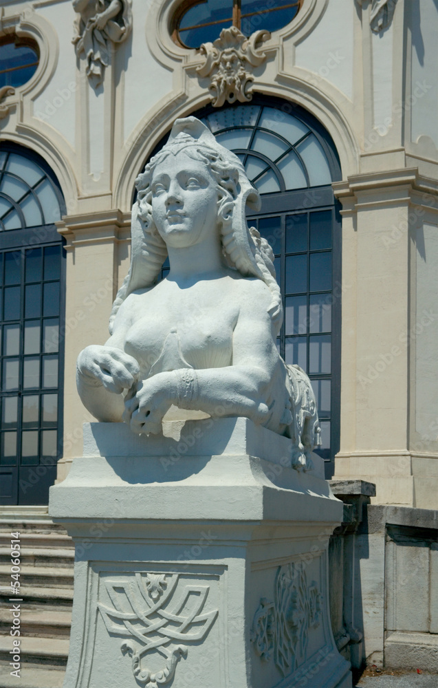 Sphinx at the entrance to Upper Belvedere, Vienna, Austria