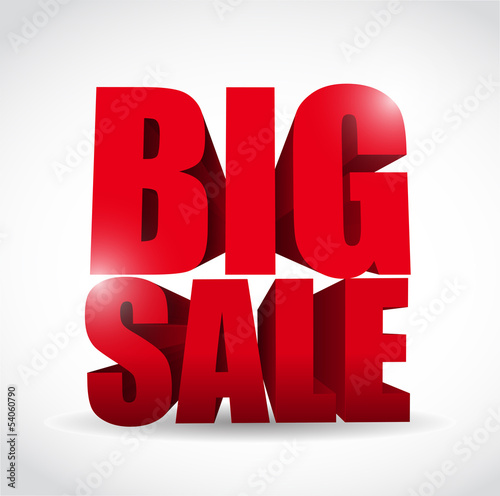 Big sale word illustration design