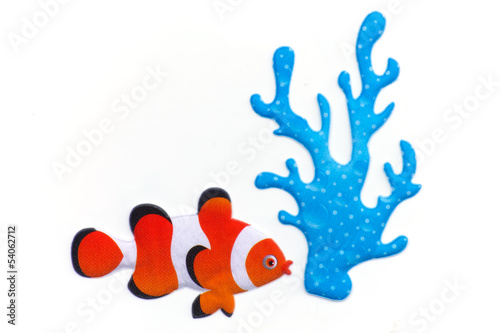 sticker colorful cartoon fish