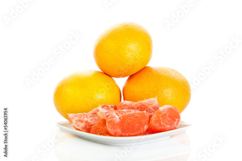 grapefruit isolated on white background