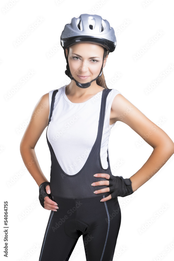 portrait of a beautiful brunette sportswoman standing against pu portrait of a beautiful brunette sportswoman standing against pu