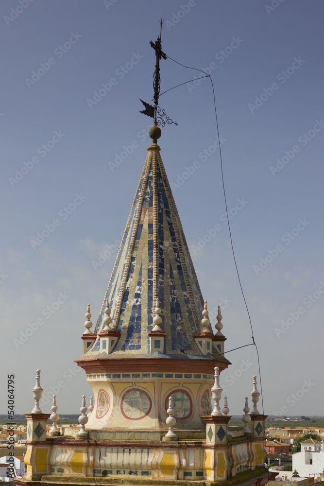 Lightning conductor on a church spire Lightning conductor on a church spire