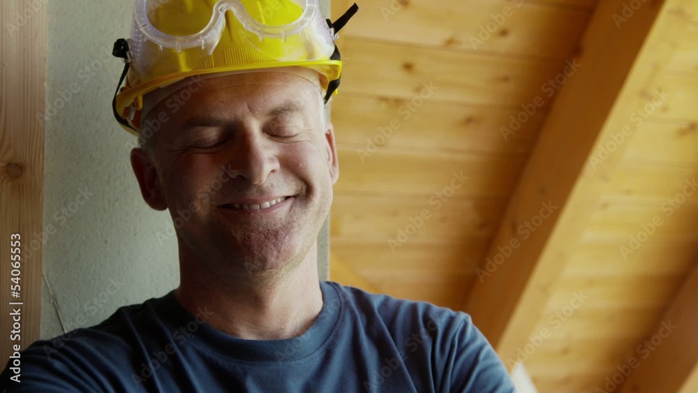 Man in construction site, portrait of manual worker. Part 6 of 8