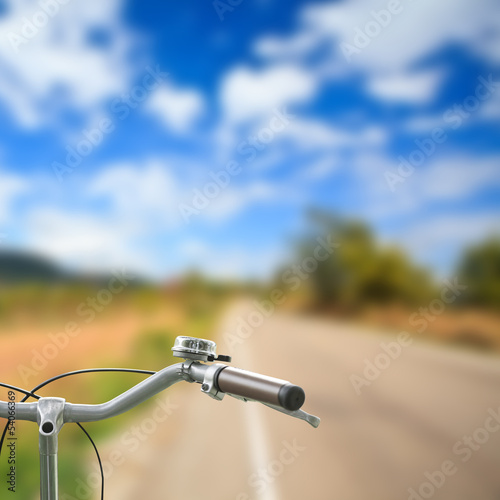 bicycle on an asphalt road