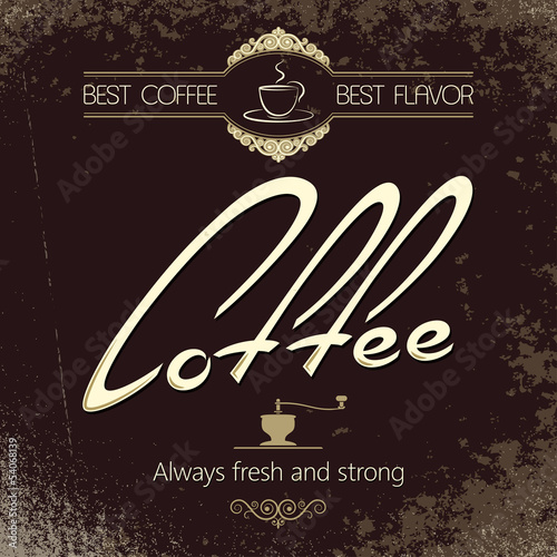 vintage coffee menu background