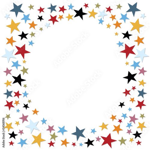 Konfetti, Sterne, Party, Karneval, Silvester, Rahmen