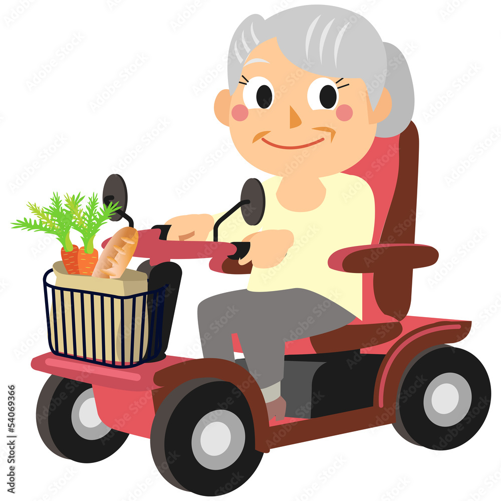 Senior car - grandmother Senior car - grandmother