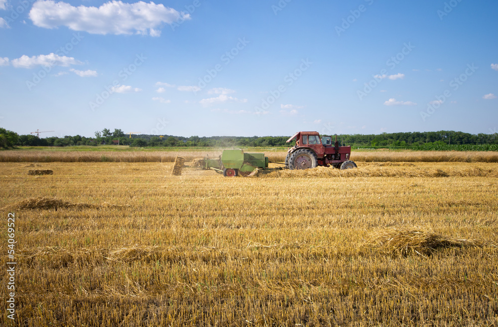 baling work with tractor baling work with tractor