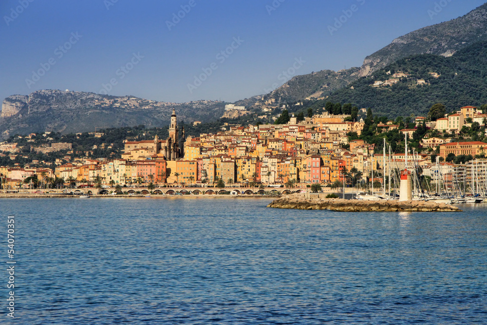 Provence village of Menton on the french Riviera