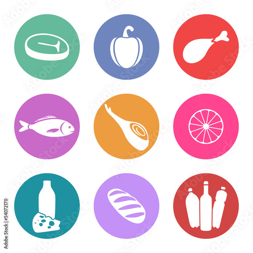 Conjunto de iconos de alimentación
