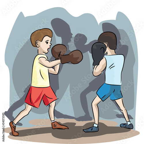young boxers at match