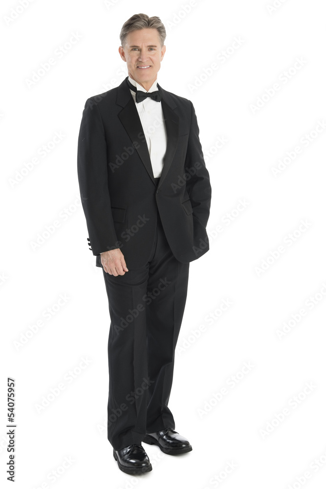 Portrait Of Mature Man Wearing Tuxedo Smiling Portrait Of Mature Man Wearing Tuxedo Smiling