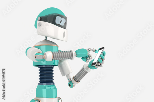 Robot in Pose with Smart Phone