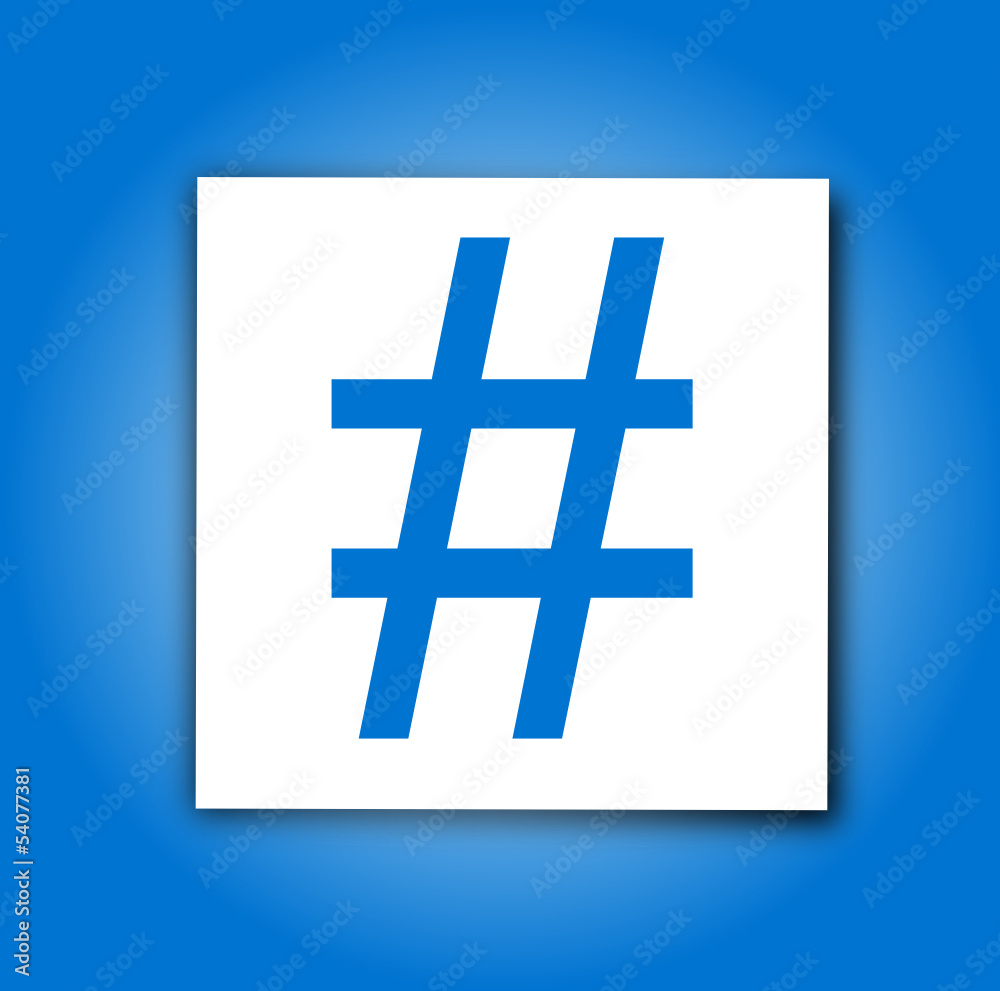 Fototapeta premium Etiquette Hashtag
