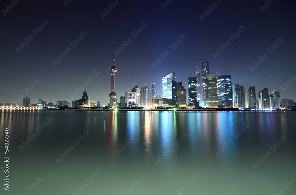 Dawn of the Shanghai Modern Architectural city skyline