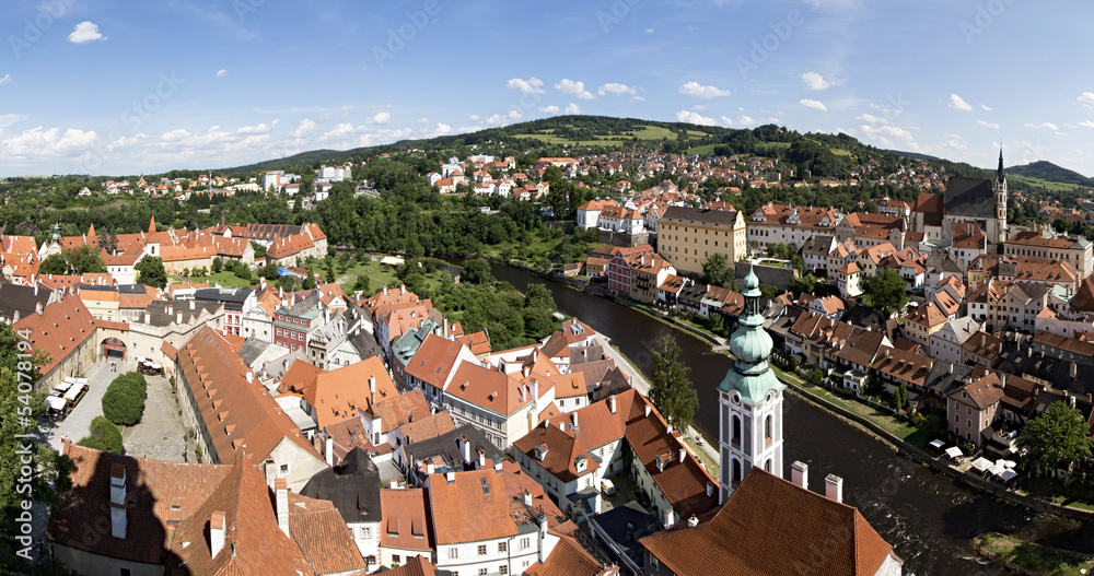 Historic city center of Český Krumlov.