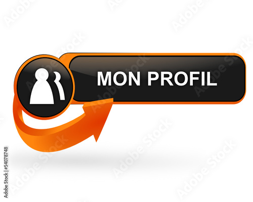 mon profil sur bouton web design orange