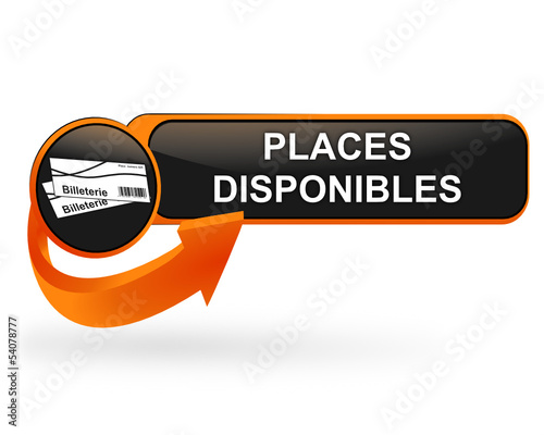 places disponibles sur bouton web design orange