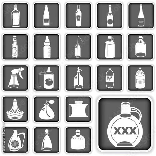 bottles squared icons