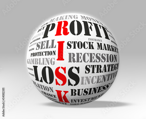 Risk, Profit, Loss concepts photo