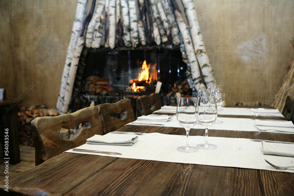 Obraz premium The restaurant interior