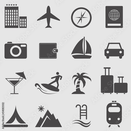 Vacation and travel icons