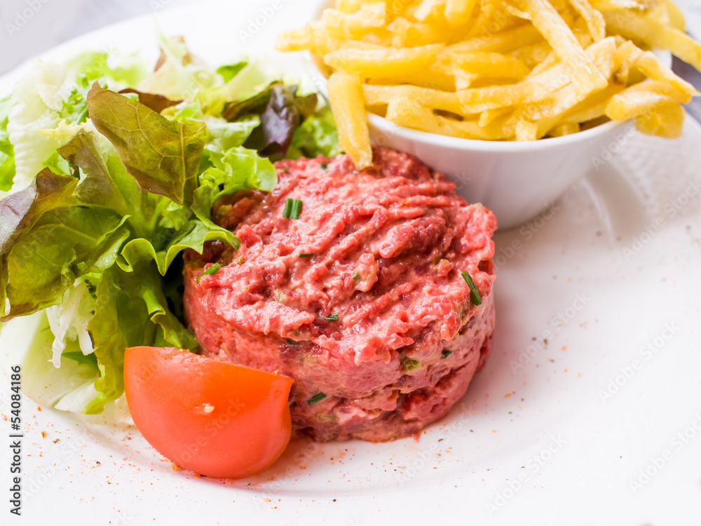 tasty Steak tartare (Raw beef)