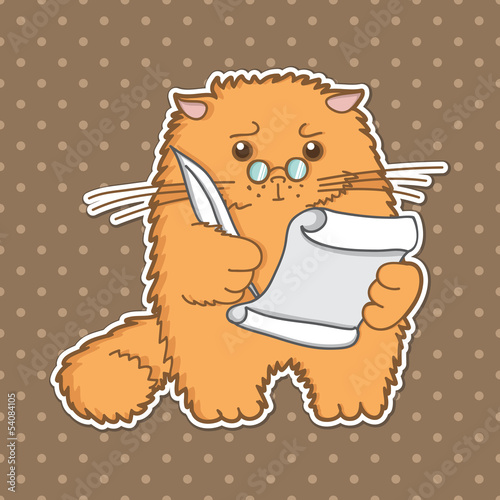 funny cartoon cat