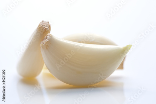 Cloves of peeled garlic