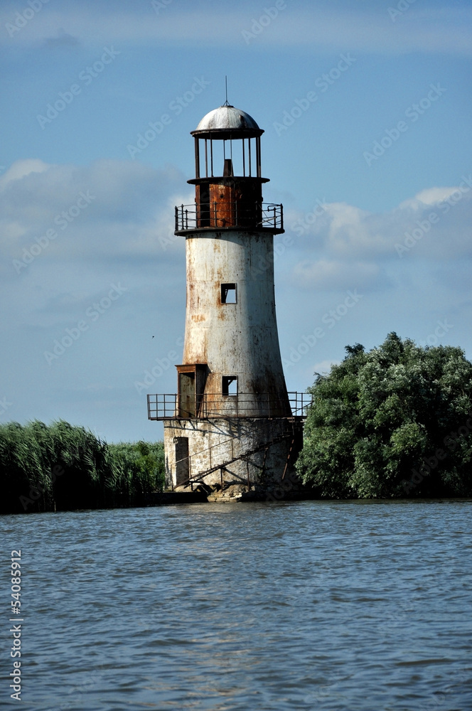 The old, abandoned lighthouse of Sulina, Danube delta