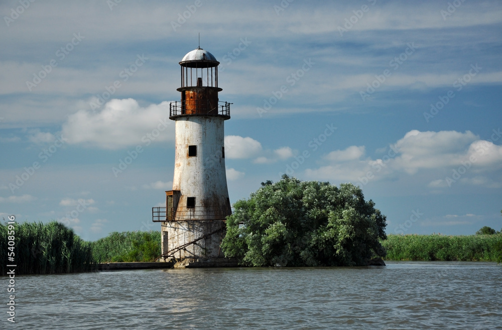 The old, abandoned lighthouse of Sulina, Danube delta