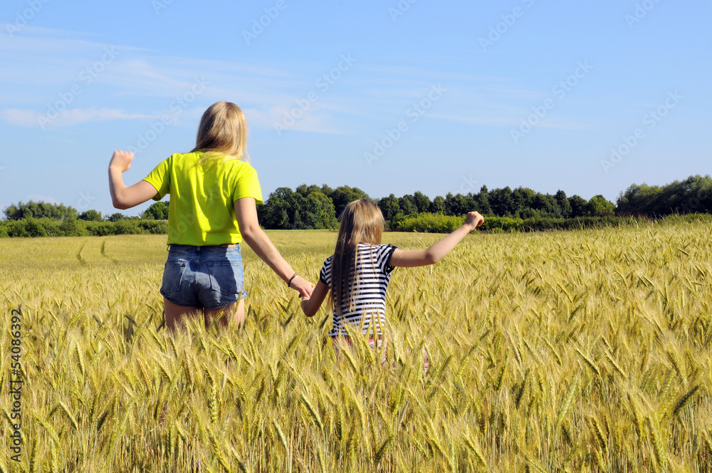 Child in summer wheat field. Child in summer wheat field.