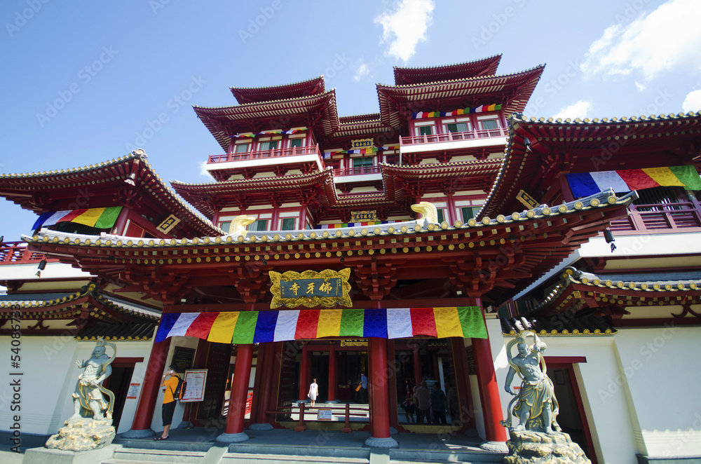 Buddha Tooth Relic Temple in China Town , Singapore Buddha Tooth Relic Temple in China Town , Singapore