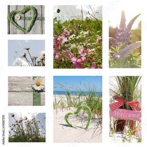 Sommer Grußkarte - Strand u...