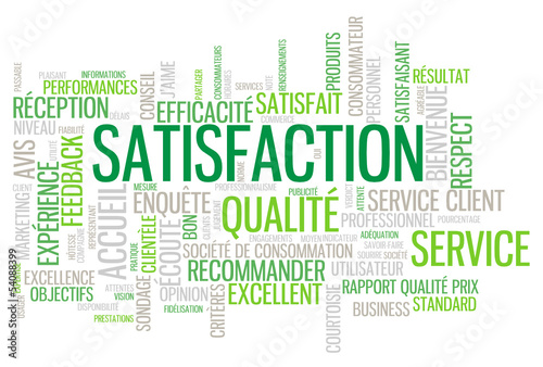 Nuage de Tags "SATISFACTION" (service client qualité garantie)