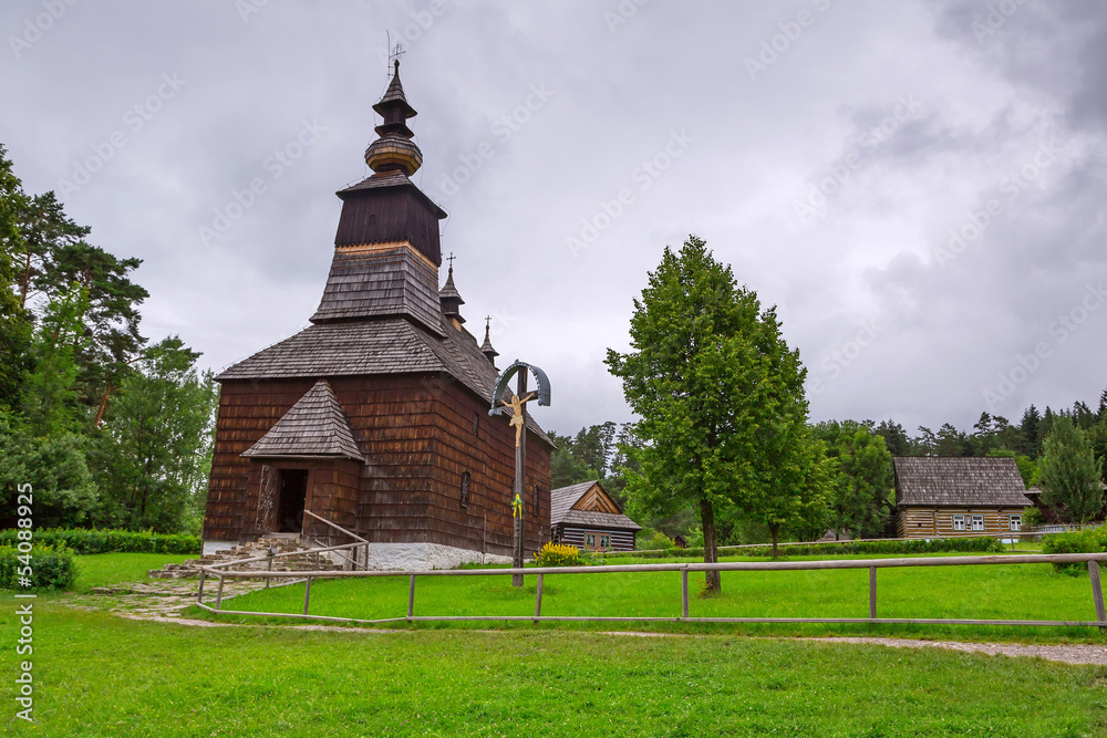 Traditional wooden church in Stara Lubovna, Slovakia