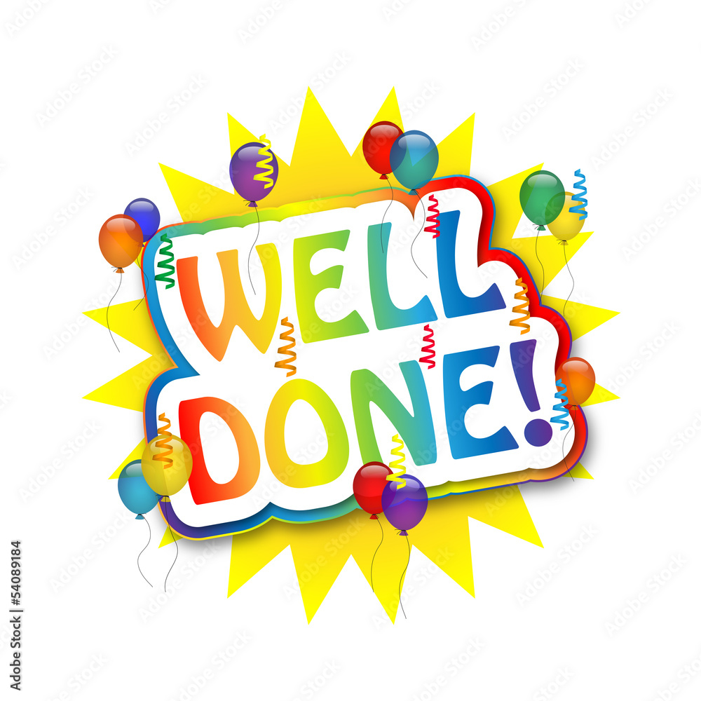 Well Done Card Congratulations Good Job Achievement Message Stock イラスト Adobe Stock
