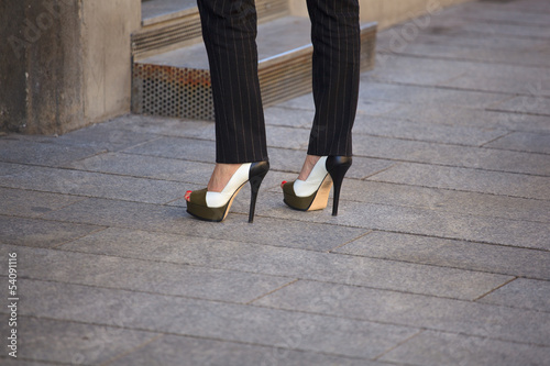 Female shoes with heel