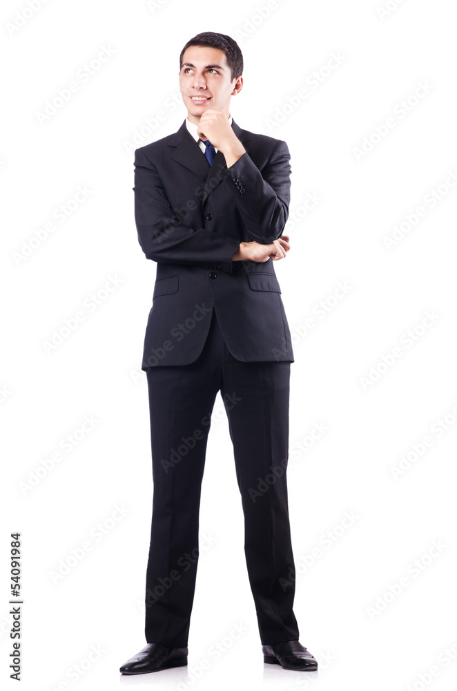 Handsome businessman isolated on white Handsome businessman isolated on white