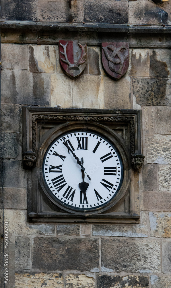 Clock tower - town hall in Prague Clock tower - town hall in Prague