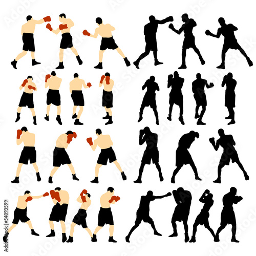 Boxing silhouette