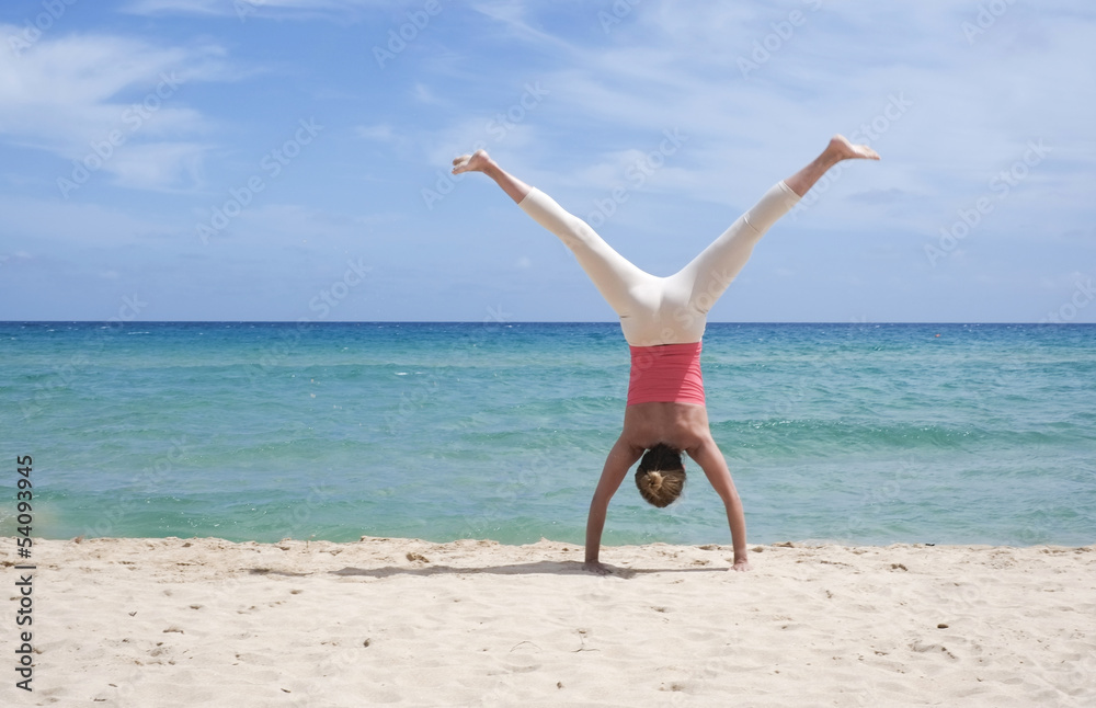 Cartwheel on the beach in Sardinia