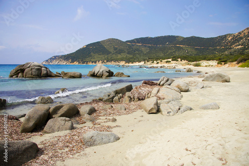 Capo Boi beach in Sardinia, Italy