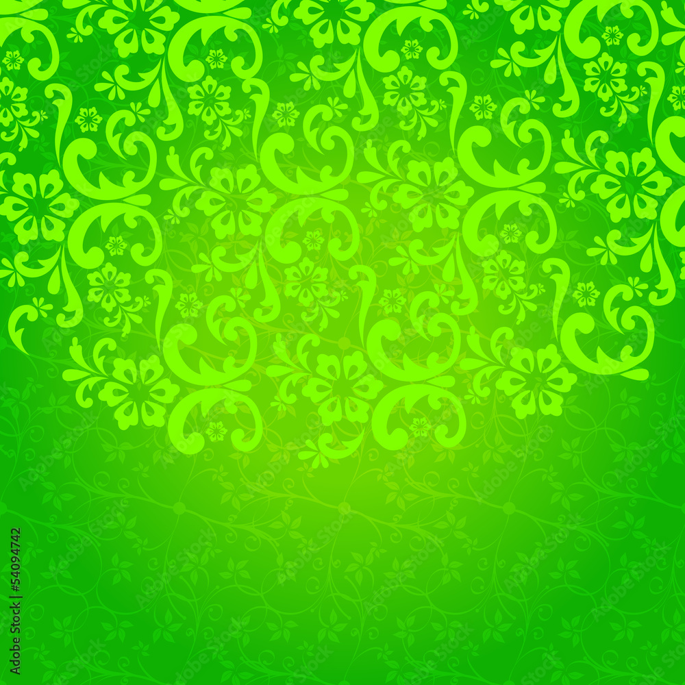 Beautiful green floral background Beautiful green floral background