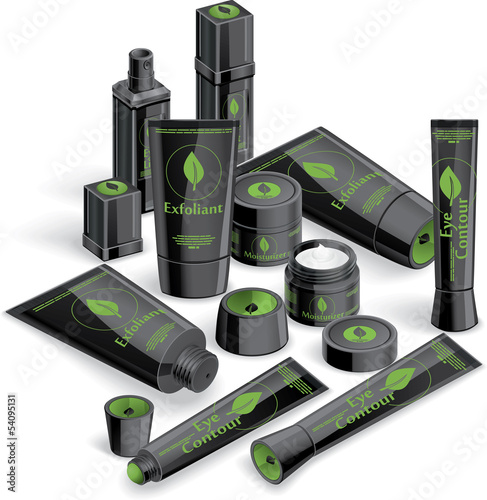 Black Cosmetics Array - Vector