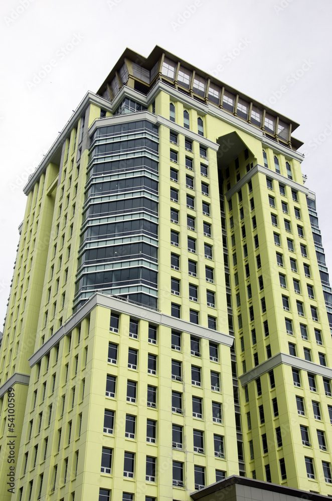 Modern building with sky as background.