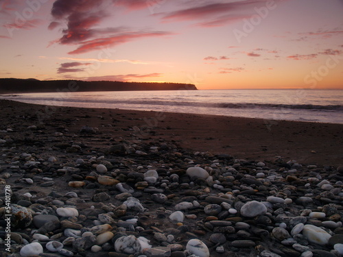 The coast on the west side of south New Zealand Island