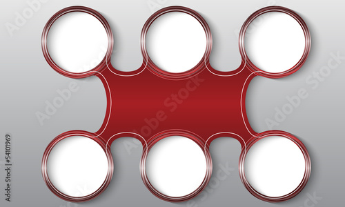red vector circular object